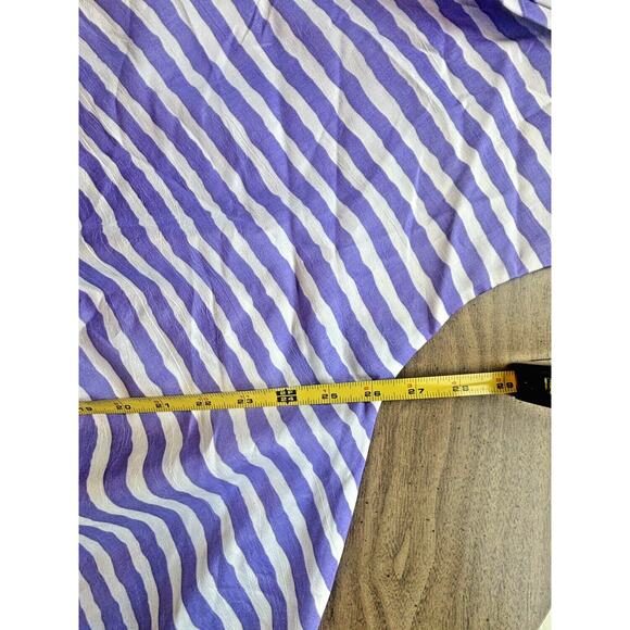 VTG 80s RAFAEL Lightweight Poly 3/4 Sleeve Shoulder Pad Top Blouse Colorful L - Picture 14 of 16